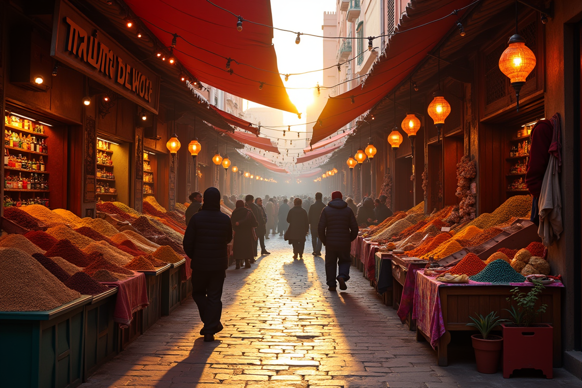 Exemple de carnet de voyage : un périple sensoriel à travers les marchés de Marrakech